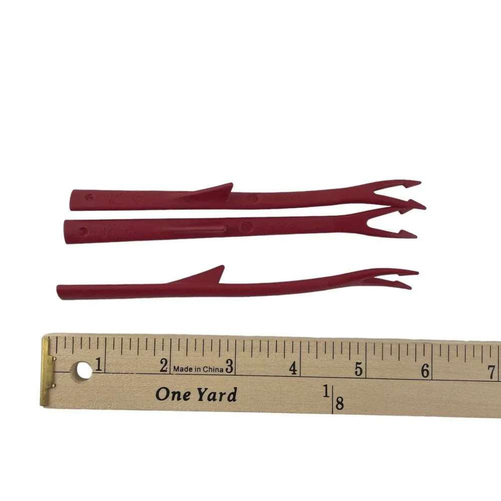 Tupperware Lobster‎ Oyster Crab Fork Pick #8169 Red Lot of 3